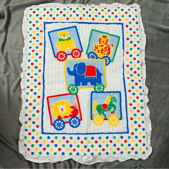 Princess Fabrics Other - Vintage Princess Fabrics “Animal Crackers” Wall Hanging Quilt Panel / Blanket